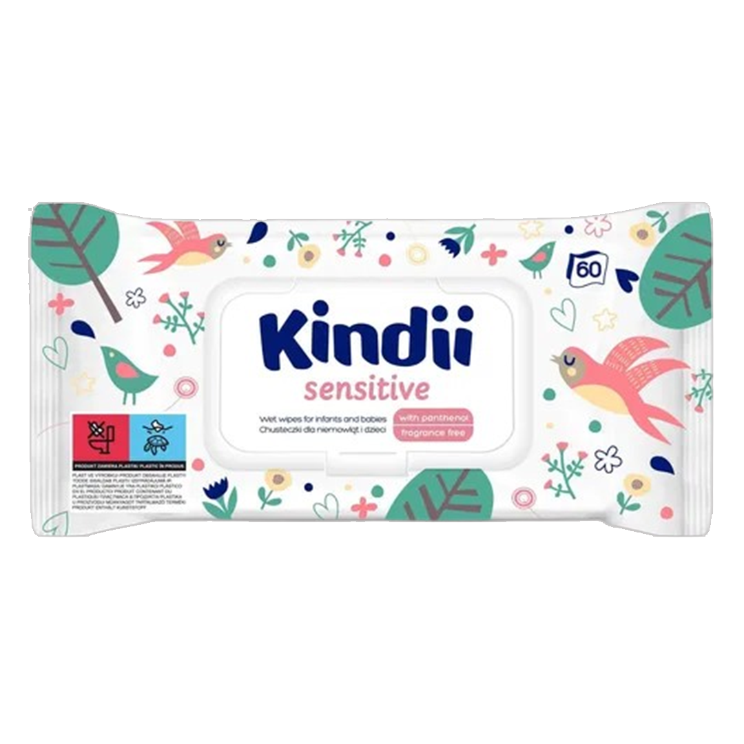 Drėgnos vaikų servetėlės natural balance KINDI