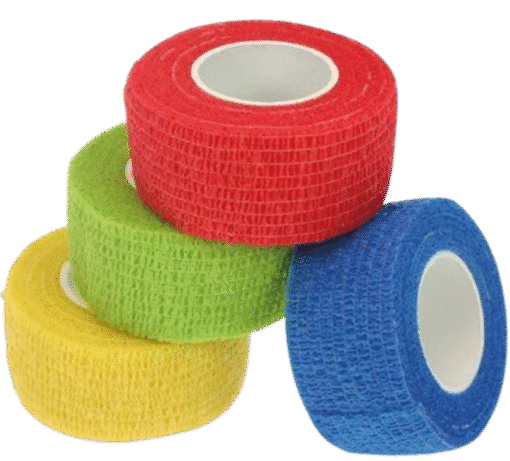 Elastinis lipnus tvarstis FIGO ritinėl, spalvoti, 2,5cmx4m, 1vnt