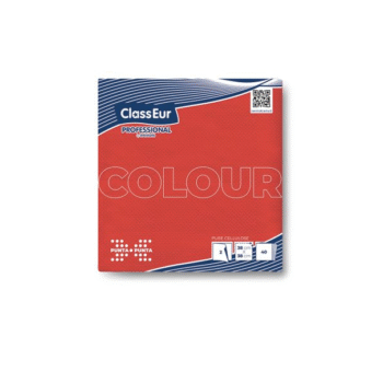 Stalo servetėlės ClassEur Professional 38x38, 40vnt, raudonos